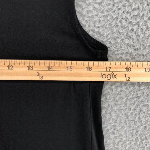 Vince Camuto Top Womens Extra Small Black Cutout Mock Neck Sleeveless Tunic Knit - Picture 7 of 9